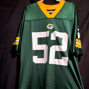 Vintage NFL Green Bay Packers Clay Matthews 52 Men's Jersey Green Size L Reebok